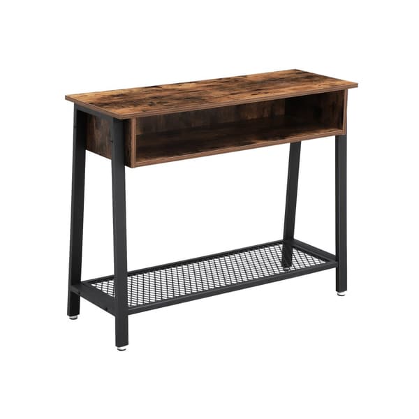 Konsolbord i industriell stil med hyllor