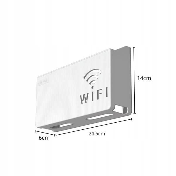 Väggmonterad hylla för wifi-router-switch blå