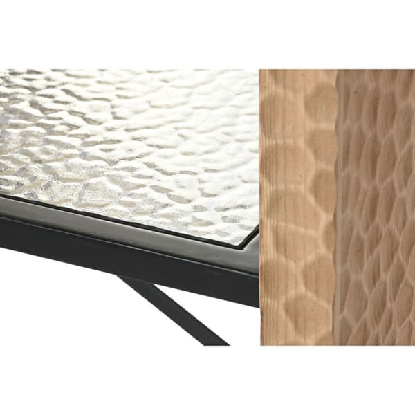 Bokhylla Home ESPRIT Metall Glas Granträ 120 x 31 x 158 cm
