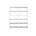 Miniatyrbilde 2 av 9: Hyller Home ESPRIT Hvit Naturell Metall Treverk av mangotre 180 x 35 x 220 cm