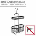 Miniatyrbild 2 av 4: Duschhylla - Classic Plus - 2 plan - Rostskyddsstål - 26,5x47x12,5 cm - Svart