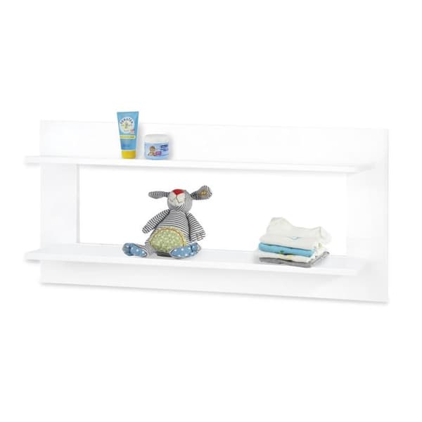 Vitlackerad trä babyvägghylla - Pinolino - Polar eller Ice - 91 cm - 40 cm - 15 cm