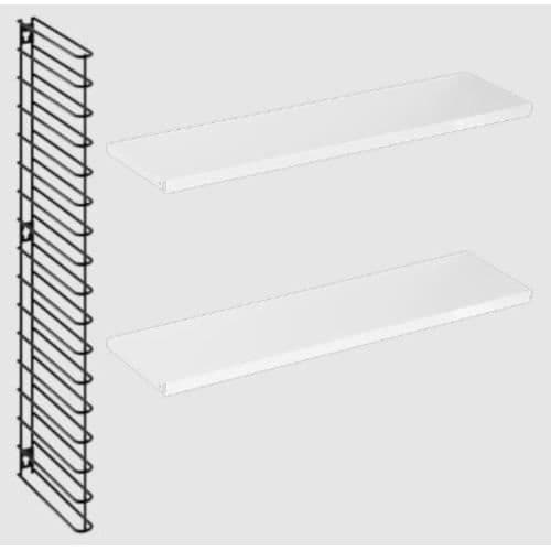 Tomado väggfäste förlängning 68 x 21 cm stål vit/svart 3-delad