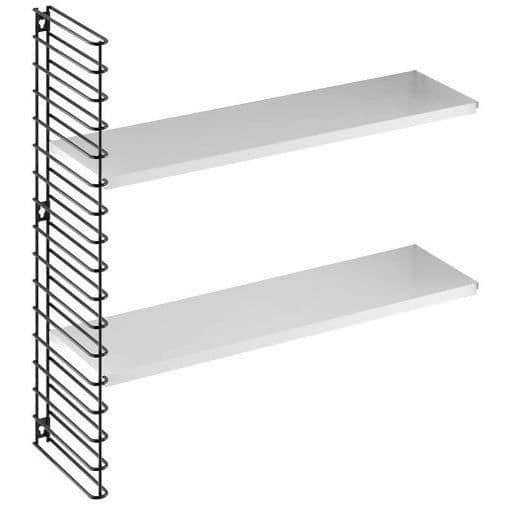 Tomado väggfäste förlängning 68 x 21 cm stål vit/svart 3-delad