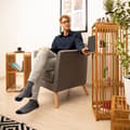 Miniatyrbild 3 av 6: Relaxdays bambuhylla, badrum, rund benställning, fyrkantig, olika storlekar, natur 4 våningar