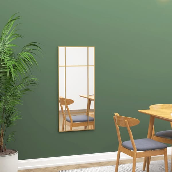 Vægspejl, 110x50 cm, Guld