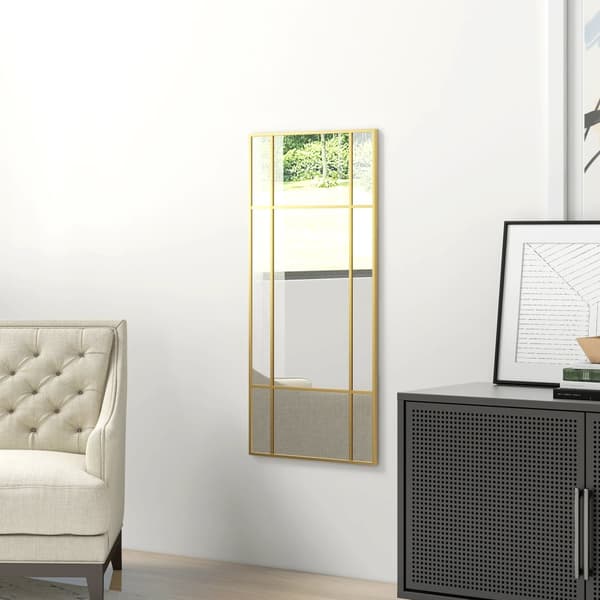 Vægspejl, 110x50 cm, Guld