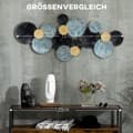 Miniatyrbillede 7 af 9: Vægkunst, 3D, 121x53 cm, Guld Sort Blå