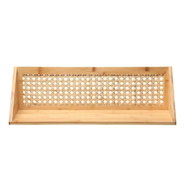 Etagère murale en bambou et rotin naturel - L50 cm