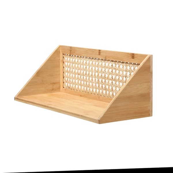 Etagère murale en bambou et rotin naturel - L50 cm