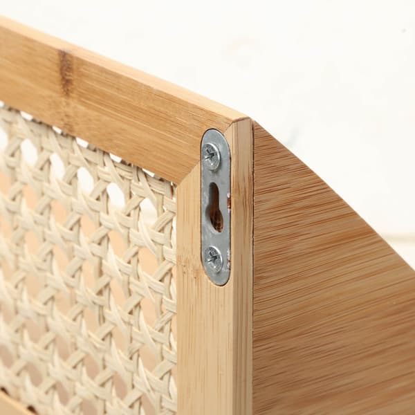 Etagère murale en bambou et rotin naturel - L50 cm