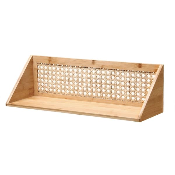 Etagère murale en bambou et rotin naturel - L50 cm