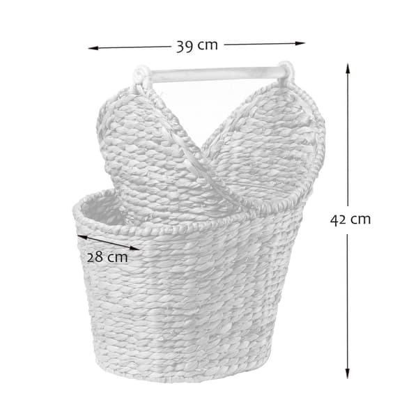 Panier de rangement pour papier toilette en jacinthe d'eau - H42 cm
