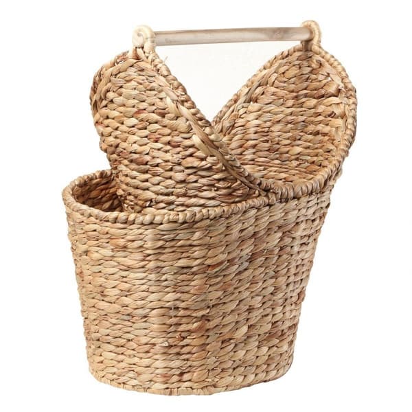 Panier de rangement pour papier toilette en jacinthe d'eau - H42 cm