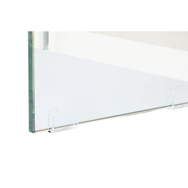 Hylder DKD Home Decor Hvid Gennemsigtig Krystal Træ MDF 90 x 35 x 180 cm (1)