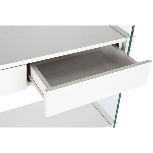 Hyller DKD Home Decor Hvit Gjennomsiktig Krystall Tre MDF 90 x 35 x 180 cm (1)