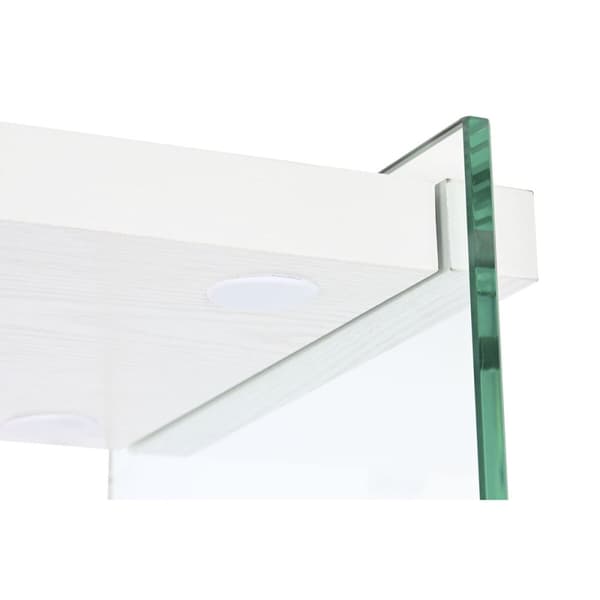 Hyller DKD Home Decor Hvit Gjennomsiktig Krystall Tre MDF 90 x 35 x 180 cm (1)
