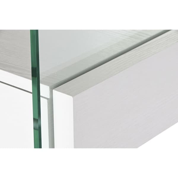 Hyller DKD Home Decor Hvit Gjennomsiktig Krystall Tre MDF 90 x 35 x 180 cm (1)