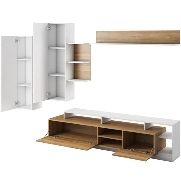 FURNLUX SEINÄKAAPPI ALVA VALKOINEN 260CM