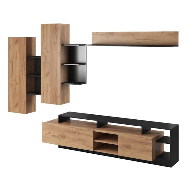 FURNLUX SEINÄKAAPPI ALVA BEIGE & GRAFIITTI 260CM