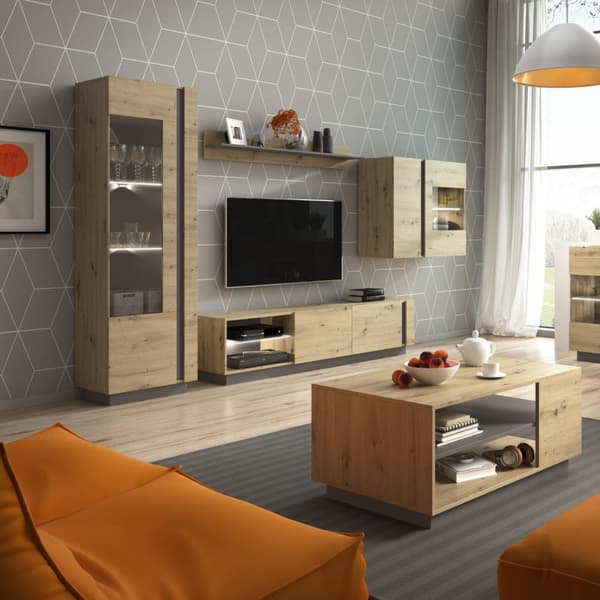 FURNLUX VÄGGHYLLA ARCADE BEIGE 138CM