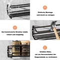 Miniatyrbild 5 av 8: Lollanda 2-delad köksväggmonterad kryddhylla i rostfritt stål – förvaring och organisering av kryddor i hemmet