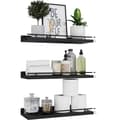 Miniatyrbild 1 av 5: Lollanda 3-pack väggmonterade hyllor – träsvävande vägghyllor – för förvaring i kök, badrum och sovrum