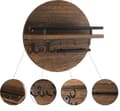 Miniatyrbillede 3 af 7: Moorle vægmonteret nøgleholder i træ med opbevaringsbakke og kroge, perfekt til entre, gang, soveværelse og kontor
