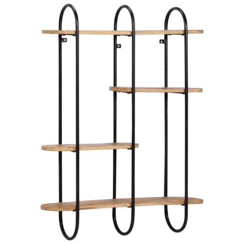 Vägghylla 90x20x116,5 cm mango massivt grovt trä