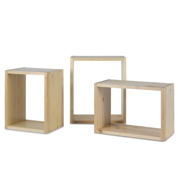 Hängande Hylluppsättning, 37x43,5 cm, 43,5x30 cm, 30x36,5 cm, Natur