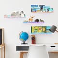 Miniatyrbild 7 av 7: Lollanda 4pack små iriserande flytande akrylhyllor med kant