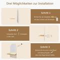 Miniatyrbild 6 av 7: Lollanda 2-pack vägghyllor i bohemisk stil – trähyllor med expanderbultar, passar vardagsrum, sovrum  och kök