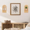 Miniatyrbild 7 av 8: Lollanda 2-pack vägghyllor i bohemisk stil – trähyllor med expanderbultar, passar vardagsrum, sovrum  och kök