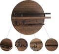 Miniatyrbild 3 av 7: Lollanda Väggnyckelhållare med hylla, Tränyckelhållare – Rund, Nyckel med förvaringsbricka, Rustik