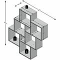 Miniatyrbillede 3 af 4: Hylder FMD Brun Harpiks