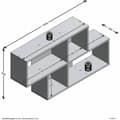 Miniatyrbillede 2 af 3: Hylder FMD Antracit 100 x 53 x 19,5 cm