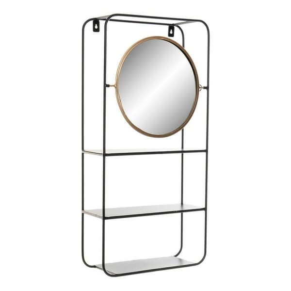 Badeværelse reol DKD Home Decor Krystal Sort Metal (32 x 12 x 65 cm)