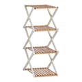 Miniatyrbillede 1 af 2: Hylder Brun Hvid Foldbar Træ (32 x 96 x 39 cm)