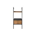 Miniatyrbillede 3 af 5: Hylder DKD Home Decor Gran Natur Sort Metal 1 Hylder (67 x 40 x 155 cm)