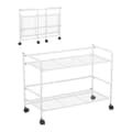 Miniatyrbillede 1 af 3: Hylder Confortime Hvid Jern Foldbar Med hjul (67 x 30 x 44,8 cm)