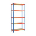 Miniatyrbillede 1 af 4: Hylder Simon Rack Maderclick 5/400 750 kg Metal 5 Hylder spånplade (180 x 90 x 40 cm)