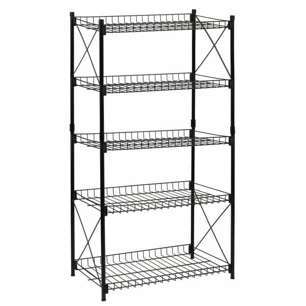 Hylder Confortime Metal Sort 52 x 34 x 110 cm (2 enheder)