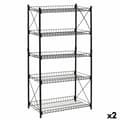 Miniatyrbillede 1 af 2: Hylder Confortime Metal Sort 52 x 34 x 110 cm (2 enheder)