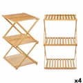 Miniatyrbillede 1 af 4: Hylder CH68220-5 Natur Bambus 40 x 62 x 33,5 cm (4 enheder)