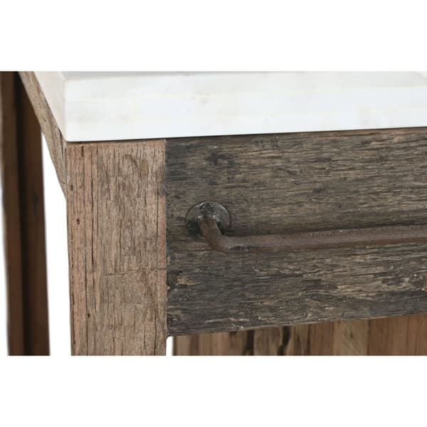 Køkken møbler Home ESPRIT Hvid Natur 120 x 60 x 97 cm 131 x 61,5 x 97 cm