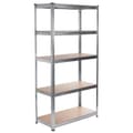 Pikkukuva 1 / 8: Hyllyt Greenblue GB378 180 x 90 x 40 cm Harmaa Galvanoitu teräs Puu MDF 75 Kg