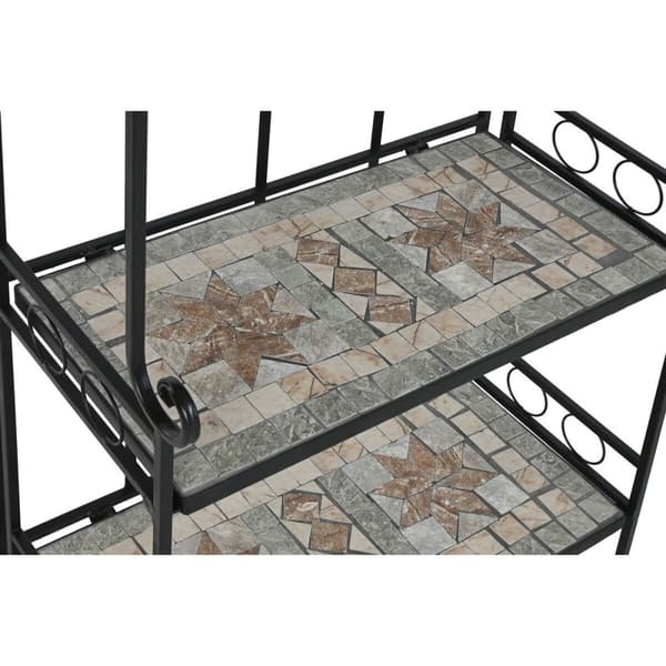 Hyllyt Home ESPRIT Musta Monivärinen Keraminen Rauta 3 Hyllyt 54 x 29 x 121 cm 58 x 31,5 x 117 cm