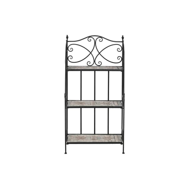 Hyllyt Home ESPRIT Musta Monivärinen Keraminen Rauta 3 Hyllyt 54 x 29 x 121 cm 58 x 31,5 x 117 cm