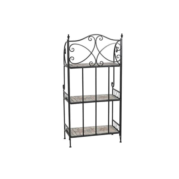 Hyllyt Home ESPRIT Musta Monivärinen Keraminen Rauta 3 Hyllyt 54 x 29 x 121 cm 58 x 31,5 x 117 cm