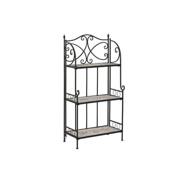 Hyllyt Home ESPRIT Musta Monivärinen Keraminen Rauta 3 Hyllyt 54 x 29 x 121 cm 58 x 31,5 x 117 cm